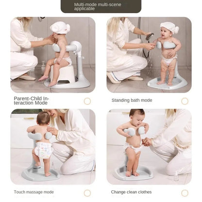 Effortless Baby Bathing: The Ultimate Foldable Anti-Slip Rack with Drainage